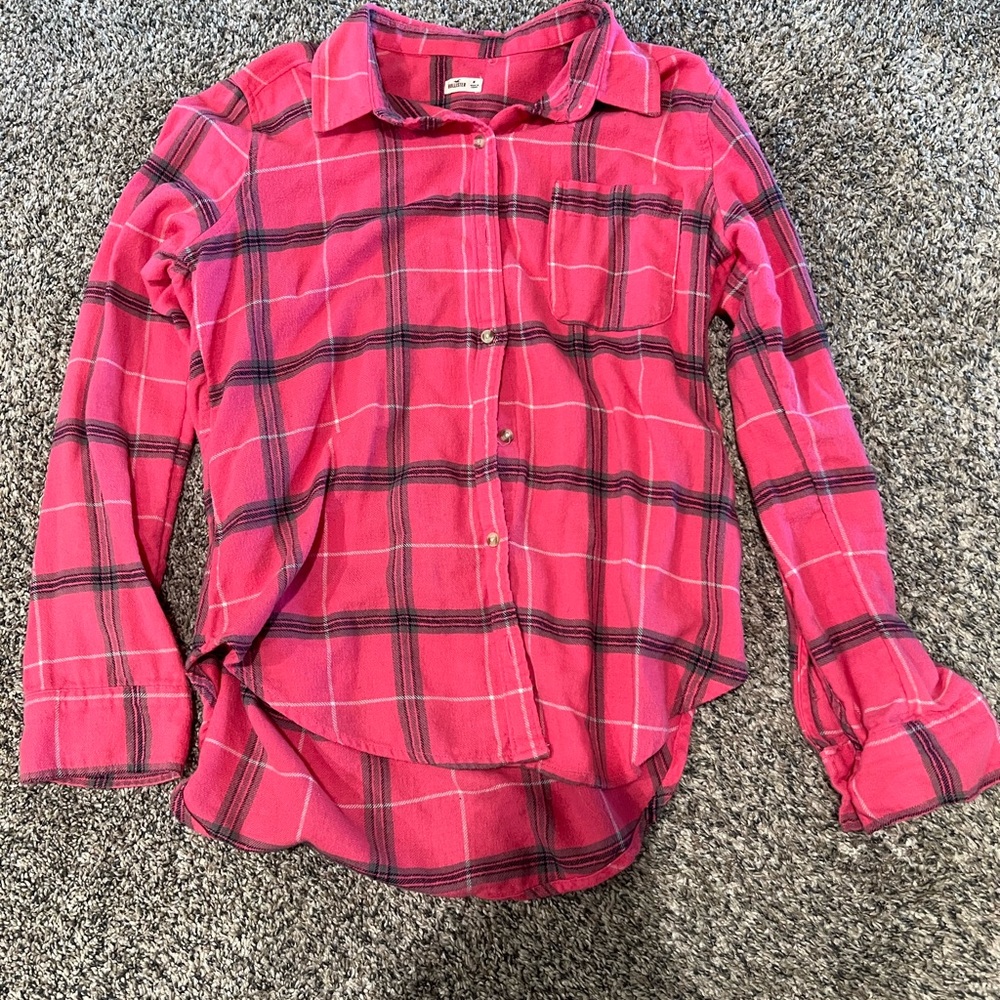 Hollister Pink Button Down Shirt